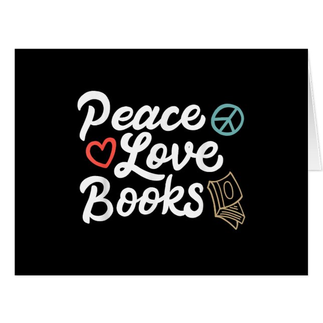 Peace Liebe Books Geeky & Niedlich Reading (Vorderseite (Horizontal))