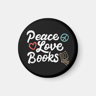 Peace Liebe Books Geeky & Niedlich Reading Magnet