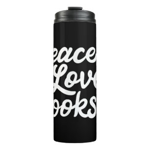Peace Liebe Books Geeky & Niedlich Reading Thermosbecher