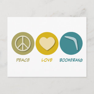 Peace Liebe Boomerang Postkarte