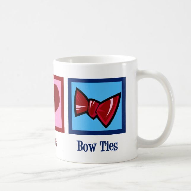 Peace Liebe Bow Krawatte Kaffeetasse (Rechts)