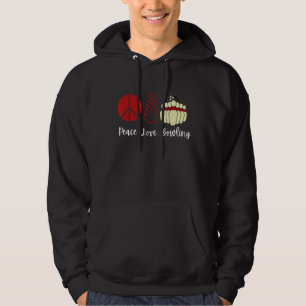 Peace Liebe Bowling Family Matching Bowling Hoodie