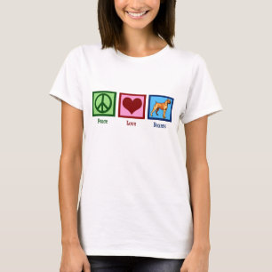 Peace Liebe Boxer Niedlich Boxer Dog T-Shirt