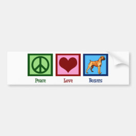 Peace Liebe Boxers Niedlich Boxer Dog Autoaufkleber