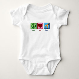 Peace Liebe Boxers Niedlich Boxer Dog Baby Strampler