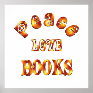 PEACE LIEBE BÜCHER - Beginnend mit $11,80 Poster