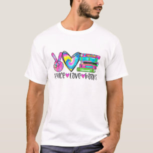 Peace Liebe bucht farbenfrohe Gefärbte Krawatte Le T-Shirt