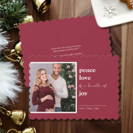 Peace Liebe Bundle of Joy Square Foto Weihnachten