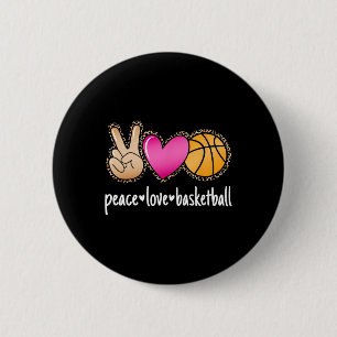 Peace Liebe Bysketbyll Leopard Print Girls - Fraue Button