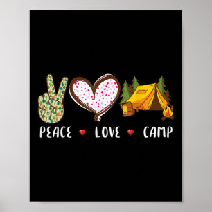 Peace Liebe Camp Geschenk für Männer Frauen Kinder Poster