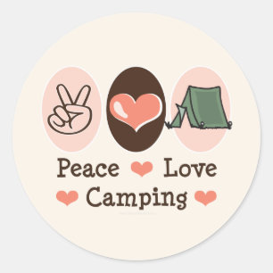 Peace Liebe Camping Stickers
