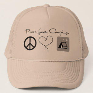 Peace Liebe Camping Trucker Hats Truckerkappe