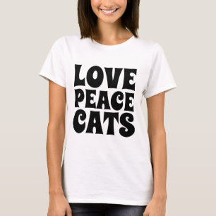 PEACE LIEBE CATS, Cat Lover T - Shirt