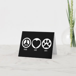 Peace Liebe Cats Karte