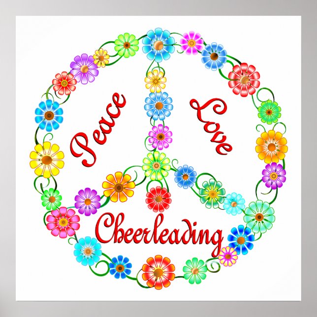 Peace Liebe Cheerleader Poster (Vorne)