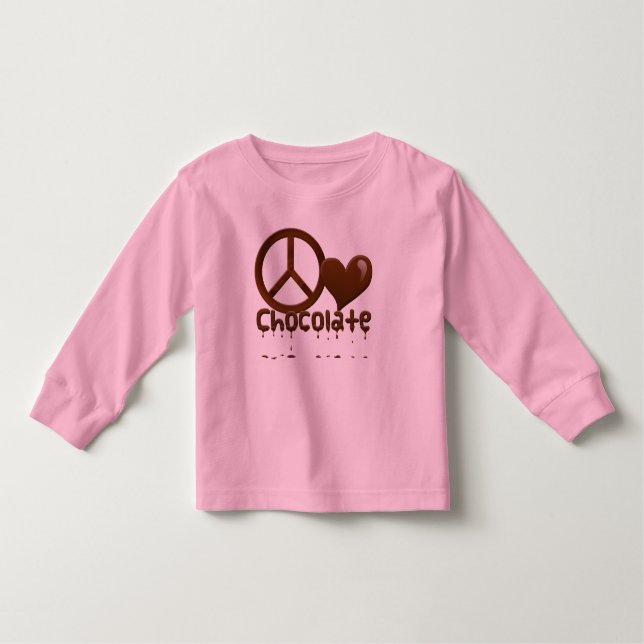 Peace Liebe Chocolate Baby T-shirt (Vorderseite)