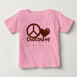 Peace Liebe Chocolate Baby T-shirt