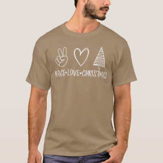 Peace Liebe Christmas with Heart and Christmasree  T-Shirt