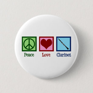 Peace Liebe Clarinets Button