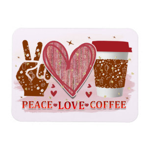 Peace Liebe Coffee Magnet