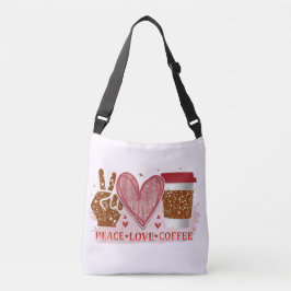 Peace Liebe Coffee Tragetaschen Mit Langen Trägern