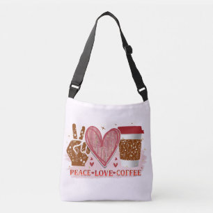 Peace Liebe Coffee Tragetaschen Mit Langen Trägern