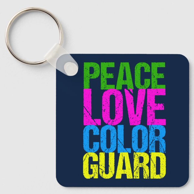 Peace Liebe Color Guard Schlüsselanhänger (Vorderseite)