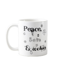 Peace Liebe & Cookies Weihnachtsgeschenke Tasse