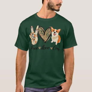 Peace Liebe Corgi Funny Dog Mama Muttertag Corgi T-Shirt
