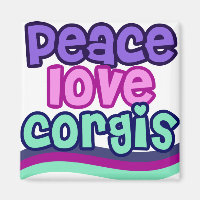 Peace Liebe Corgi Retro