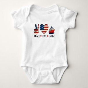 Peace Liebe Cruise USA Vacation Vibes Baby Strampler