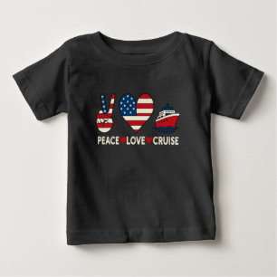 Peace Liebe Cruise USA Vacation Vibes Baby T-shirt