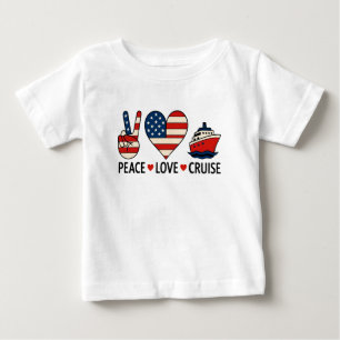 Peace Liebe Cruise USA Vacation Vibes Baby T-shirt