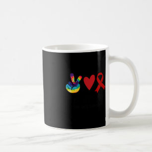 Peace Liebe Cure Blood Cancer Awareness Support Sq Kaffeetasse
