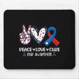 Peace Liebe Cure Chd Heart Disease Awareness Men W Mousepad