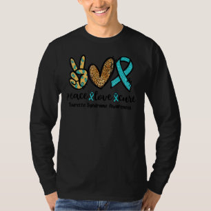 Peace Liebe Cure Leopard Heart Tourette Syndrom Aw T-Shirt