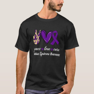 Peace Liebe Cure Moebius Syndrom Lila Ribbon Awa T-Shirt