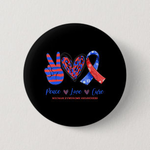 Peace Liebe Cure Noonan Syndrome Awareness Button