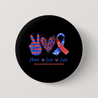 Peace Liebe Cure Noonan Syndrome Awareness Button