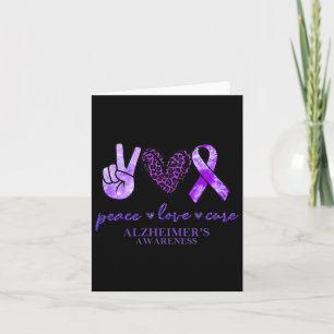 Peace Liebe Cure Ribbon Leopard Heimerheimer Brain Karte