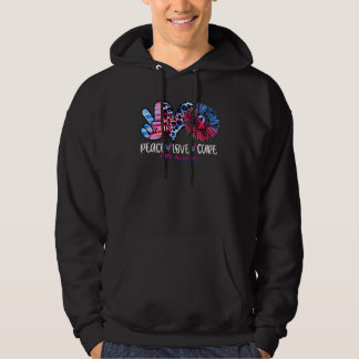 Peace Liebe Cure Sonnenblumen Leopard Chd Bewussts Hoodie