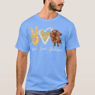 Peace Liebe Dackel Hunde Liebhaber T-Shirt