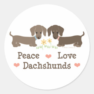 Peace Liebe Dackeln Stickers
