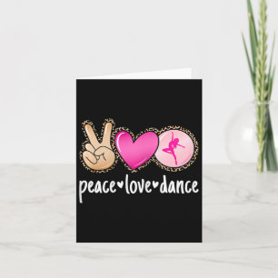 Peace Liebe Dance Leopard Print Mama Girls Dan Karte