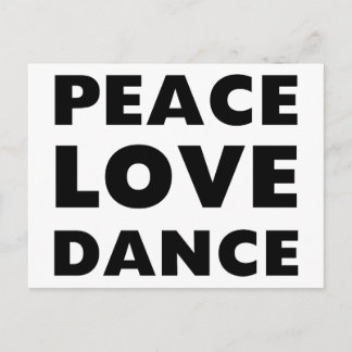 Peace Liebe Dance Postkarte