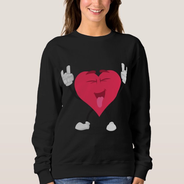 Peace Liebe & Death Metal Raccoon Children's Band Sweatshirt (Vorderseite)