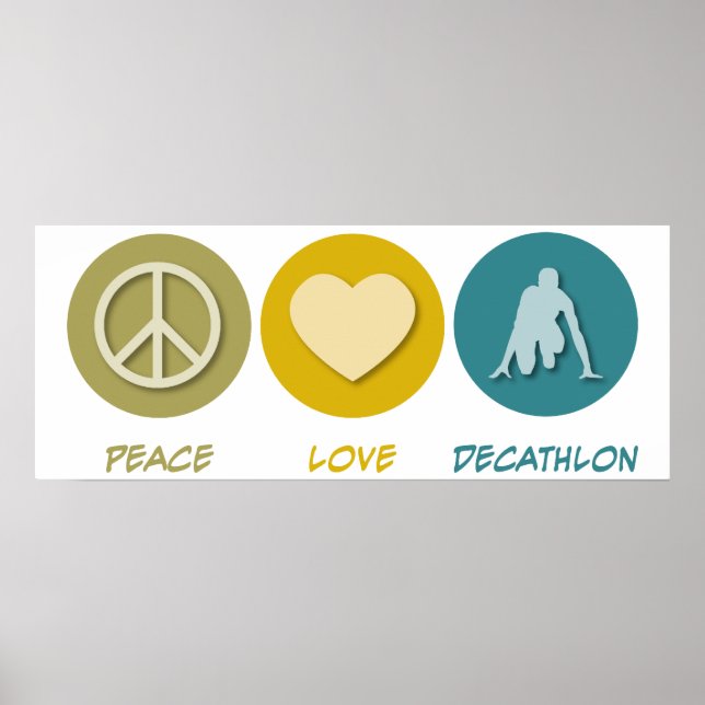 Peace Liebe Decathlon Poster (Vorne)