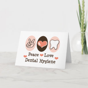 Peace Liebe Dental Hygiene Grußkarte Karte