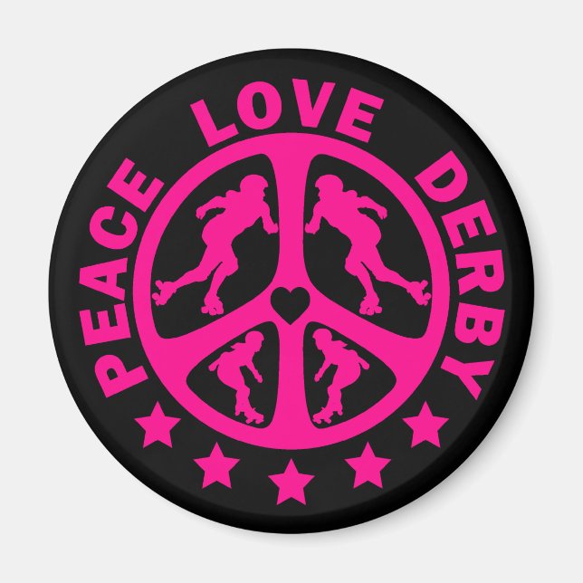 Peace Liebe Derby Magnet (Vorne)
