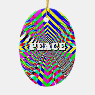 PEACE LIEBE Diamond Art Keramik Ornament